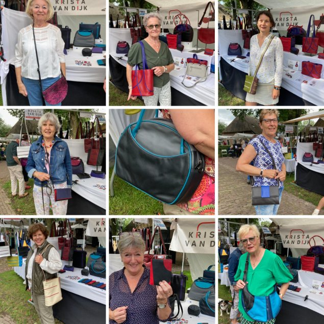 Blije Kristas kunstmarkt klanten in de tassengalerie.png