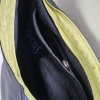 voering luxe leren tas zwart blauw lime groen met rits en logo.jpg