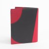 design portemonnee zwart rood felrood mooi afgewerkt en ritsvak voor kleingeld twee papiergeld vakje