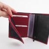 dutch design portemonnee Kristas zwart rood felrood met luxe afwerking en pasjes vakjes ritsvak voor