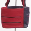 luxe leren tas met verstelbare schouderband rood donkerpaars zwart met mobiel rits vakjes model Kris