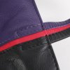 dutch design leather bag Kristas black purple bright red stripe with stitching details and bright co