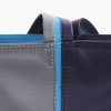 dutch design leather bag purple grey turquoois zacht leer met strepen en licht gekleurde voering en 