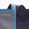 dutch design leather bag purple grey turquoois zacht leer met strepen en licht gekleurde voering en