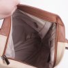voering leather bag lichtbruin creme voering met ritsvakken en ondiepe insteekvakken past tablet in