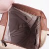 voering leather bag lichtbruin creme voering met ritsvakken en ondiepe insteekvakken past tablet in 