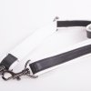 lange schouderband exclusieve mooie leren tas zwart met wit leer afneembaar ontwerp van Kristas mode