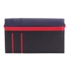 nappa leren clutch zwart felrood paars model Helsinki portemonnee large donkerpaars-zwart-felrood ac