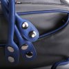 leren handtas losse schouderbandjes nappa leer donkergrijs grijs blauw leder ontwerp van Krista van