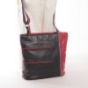 zwart rode leren tas dutch design Krista van Dijk model Helsinki square.jpg