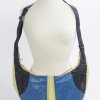 luxe leren design tas met verstelbare schouderband zwart blauw limoengroen met broekzakken.jpg