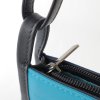 leren tas detail rits en schouderband blauw turquoise leer Kristas.jpg