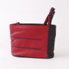 schoudertas zwart-felrood-paarse lijntjes design leren tas Helsinki medium van Kristas tassen.jpg