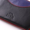 Kristas leren mini portemonnee kleurrijk zwart paars felrood leer dutch design Kristas tassen.jpg