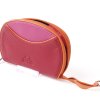 Dutch bag design Kristas leren mini portemonnee roze felrood oranje leer dutch design Kristas tassen.jpg