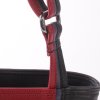 schoudeerband leren tas van Kristas rood zwart leer verstelbare schouderband.jpg