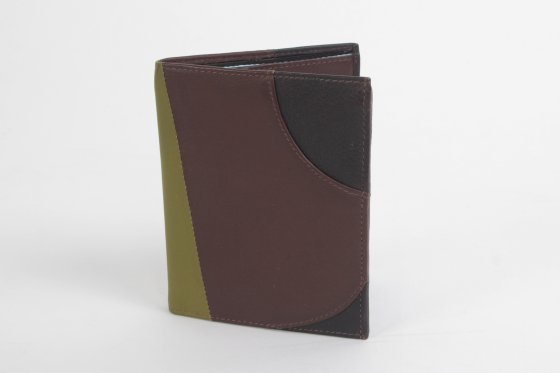 luxe leren portemonnee donkerbruin bruin olijfgroen model kristas Austria met ritsvak en papiergeld 