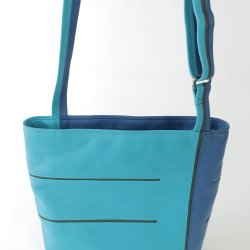 Leren schoudertas crossbody blauw turquoise leer Kristas tassen.jpg